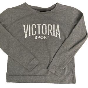VICTORIA Sport Gray Sweatshirt with Silver Lettering